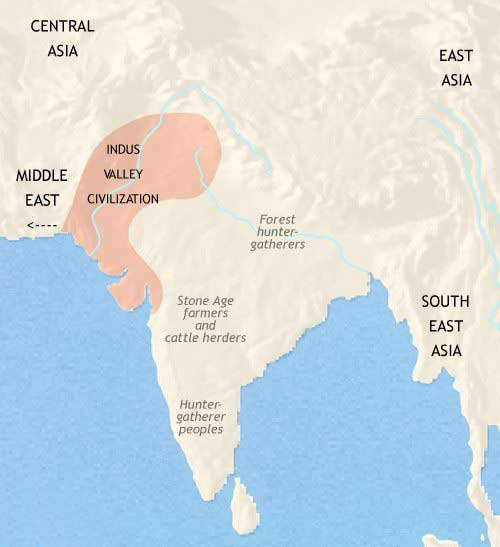 Mapa de la civilización del Indo