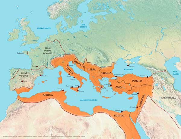 Mapa Imperio Bizantino