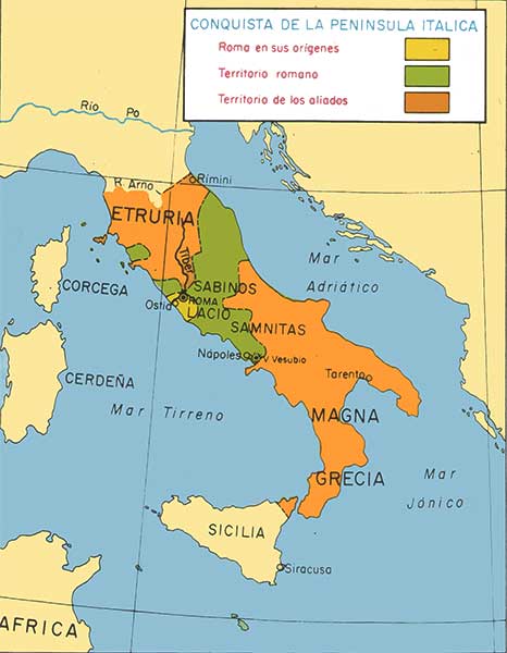 Mapa de la Republica Romana
