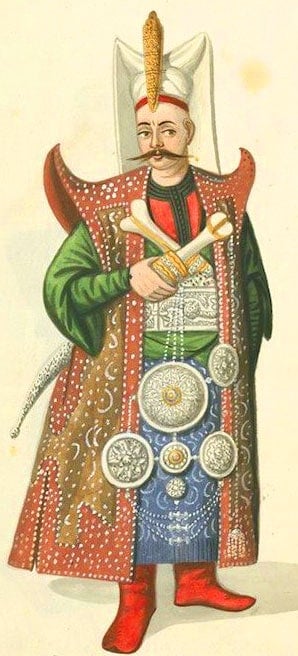Traje ceremonial del Imperio Otomano en el siglo XVIII